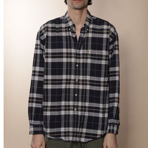 Vintage Eddie Bauer Plaid Button Down Shirt Men's XL/XG Long Sleeve Casual